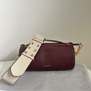 Burberry Burgundy  Barrel Crossbody Bag